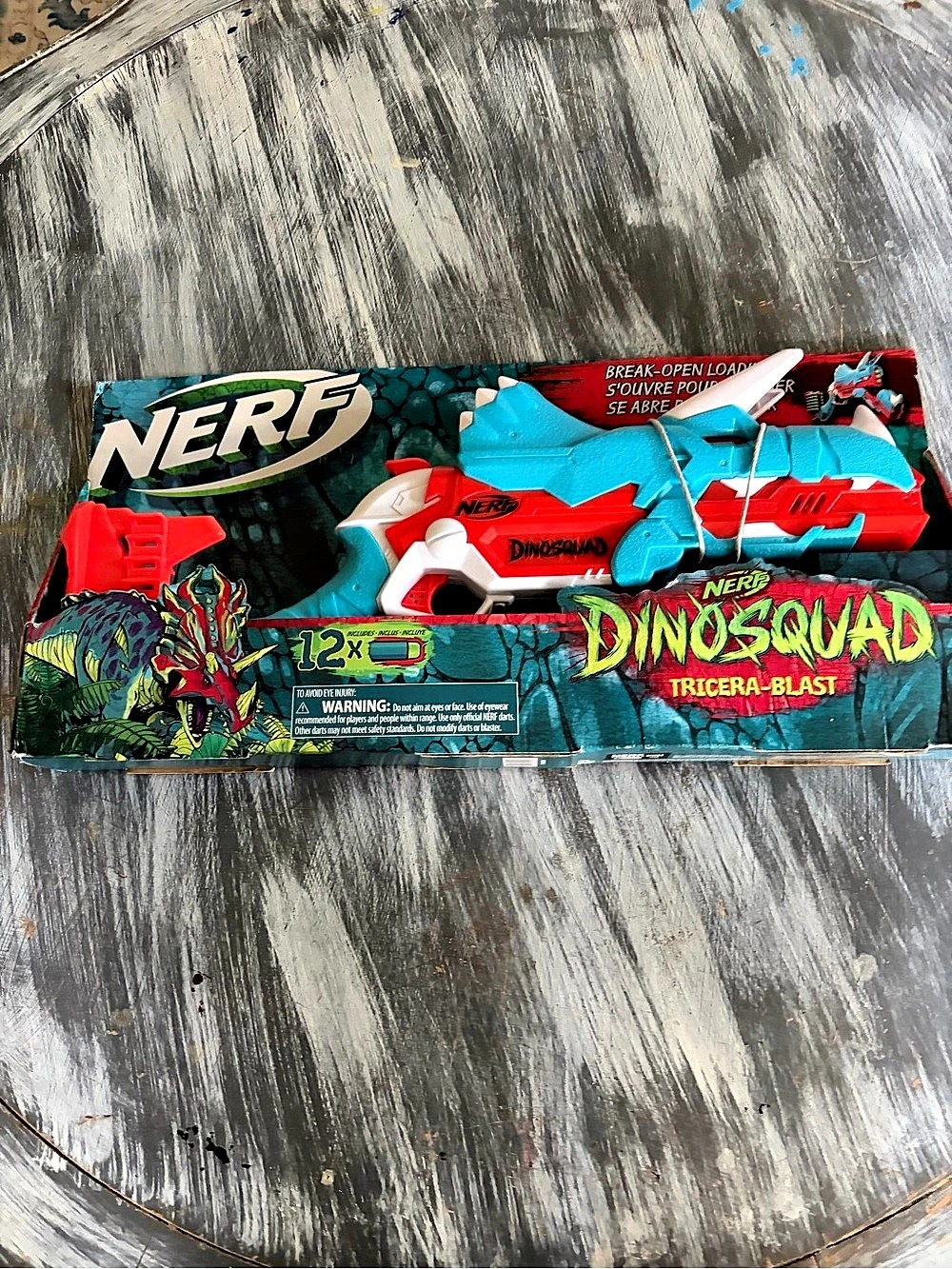 Nerf DinoSquad Tricera-Blast Toy Blue & Red